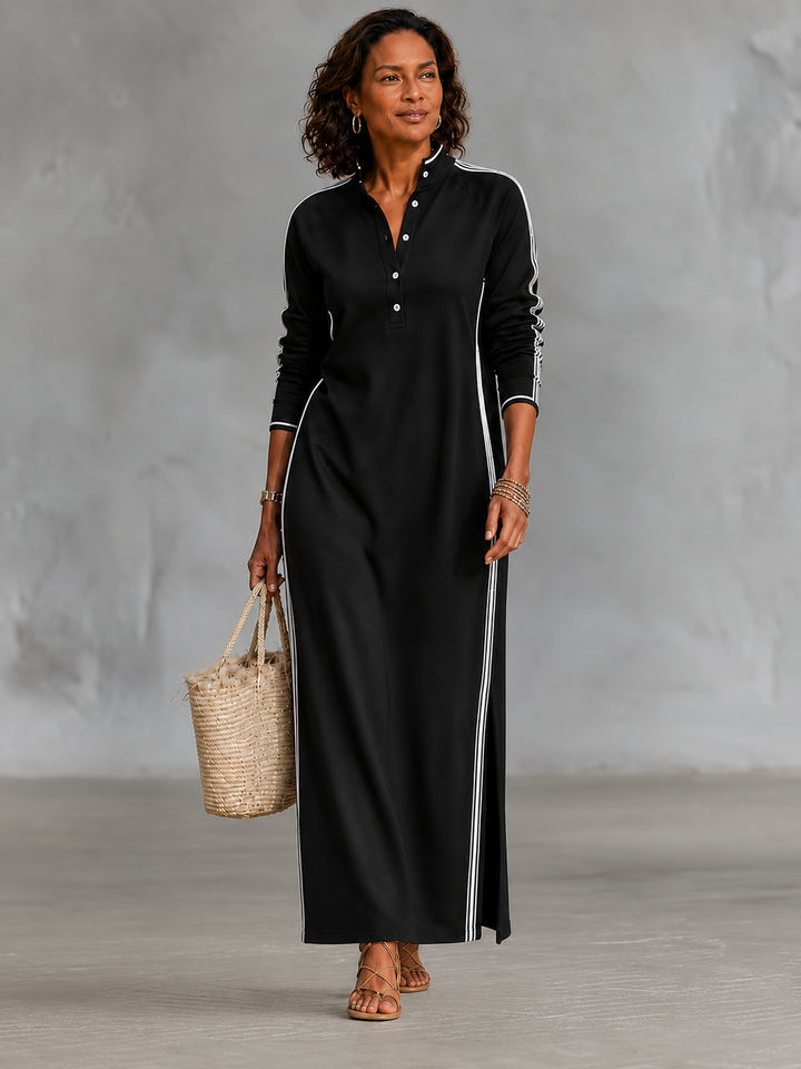 Romy™ | Contrast-Trim Sport Maxi Dress