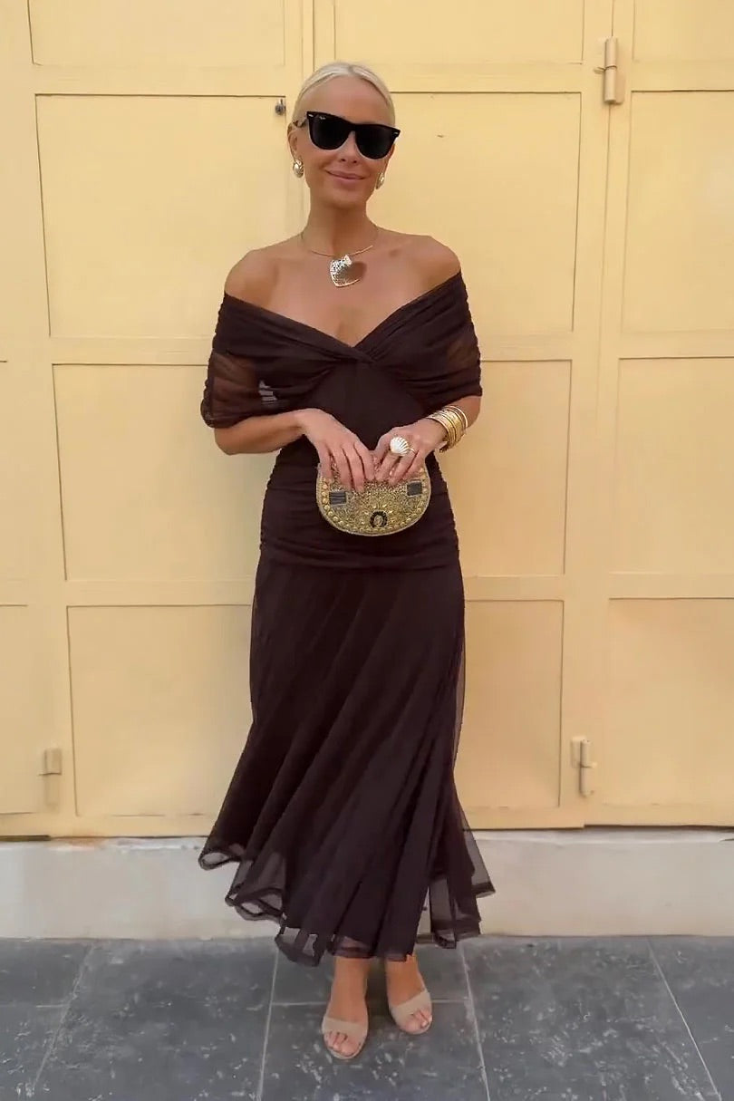 Vanessa™ | Emerald Drape Maxi Dress