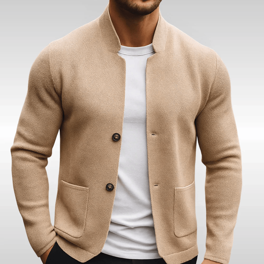 Porter - Stand-Collar Knit Cardigan