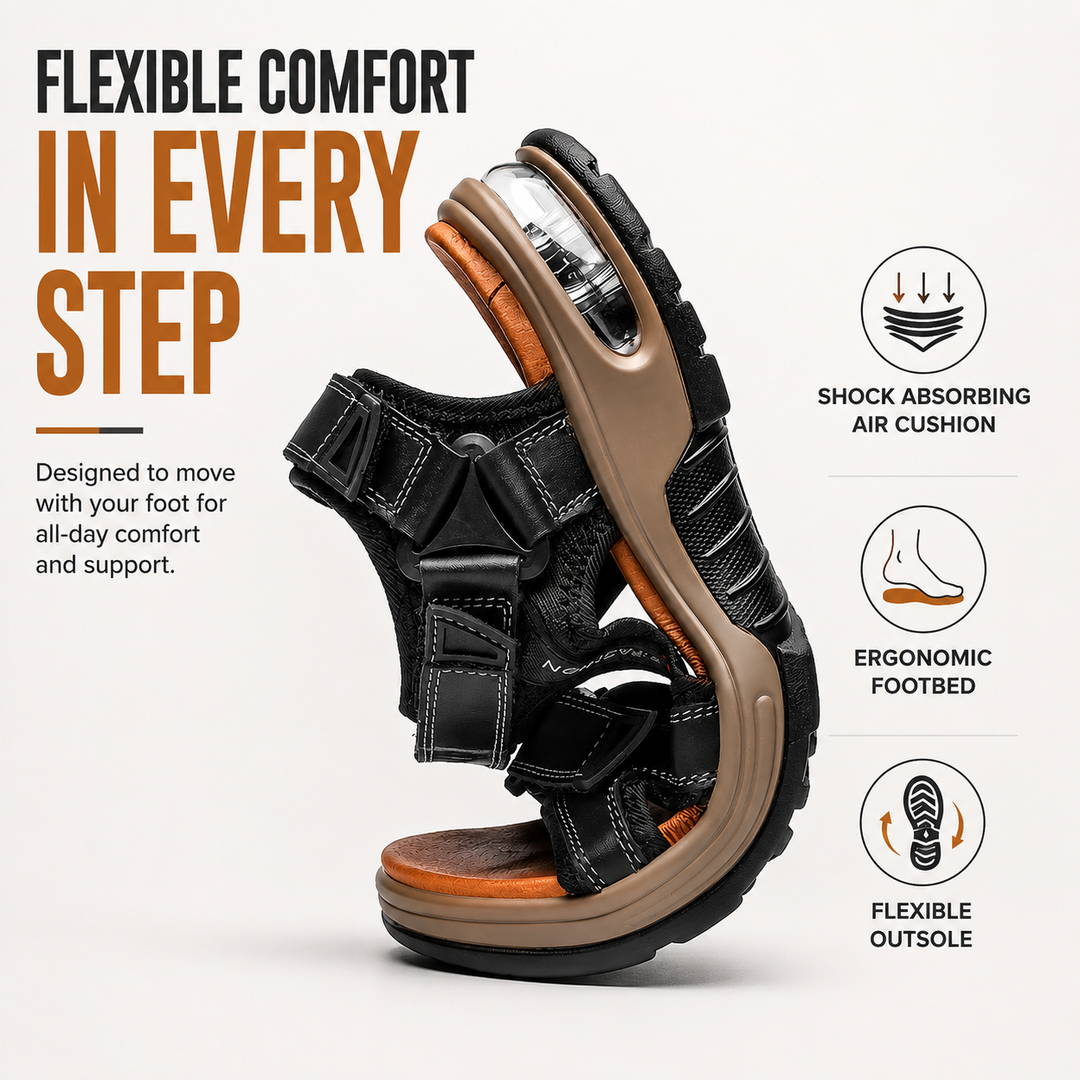 Kabelo™ | AirCushion Leather Sandals