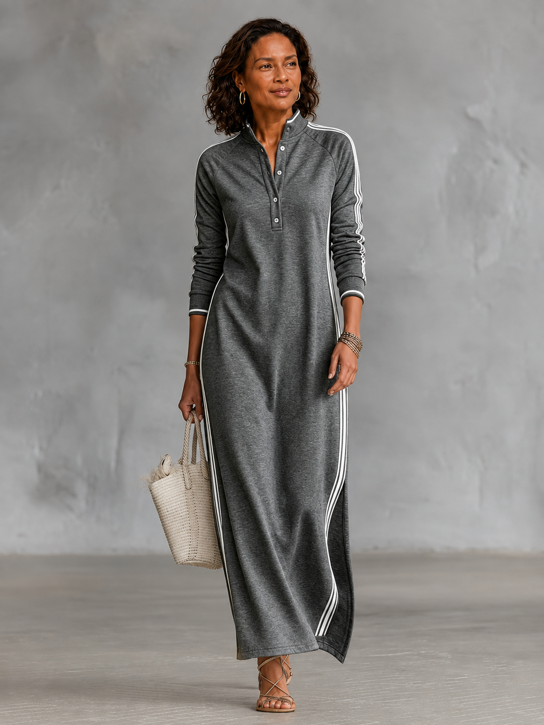 Romy™ | Contrast-Trim Sport Maxi Dress