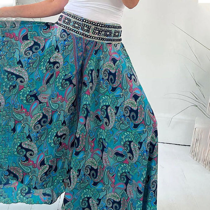 Mavis | Elastic Pants with Ethnic Print