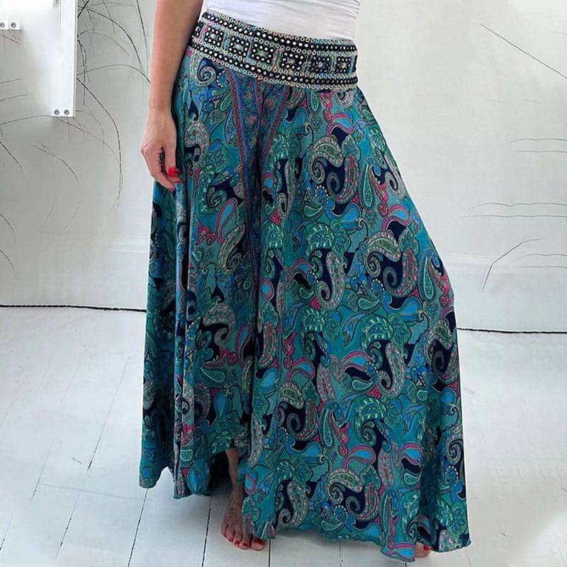Mavis | Elastic Pants with Ethnic Print