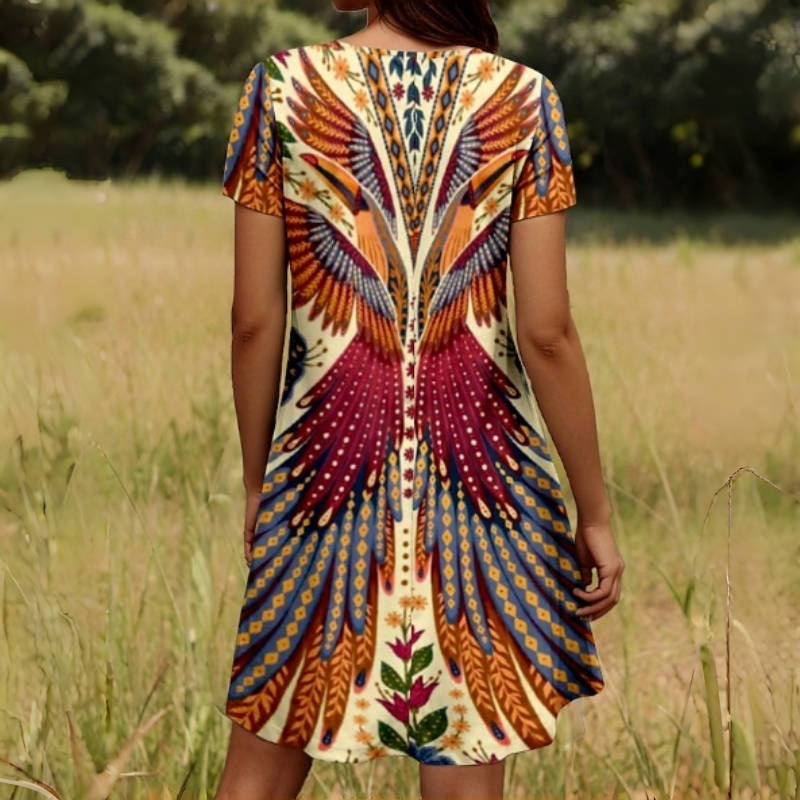 Kit™ Women's Vintage Style Short Sleeve Dress