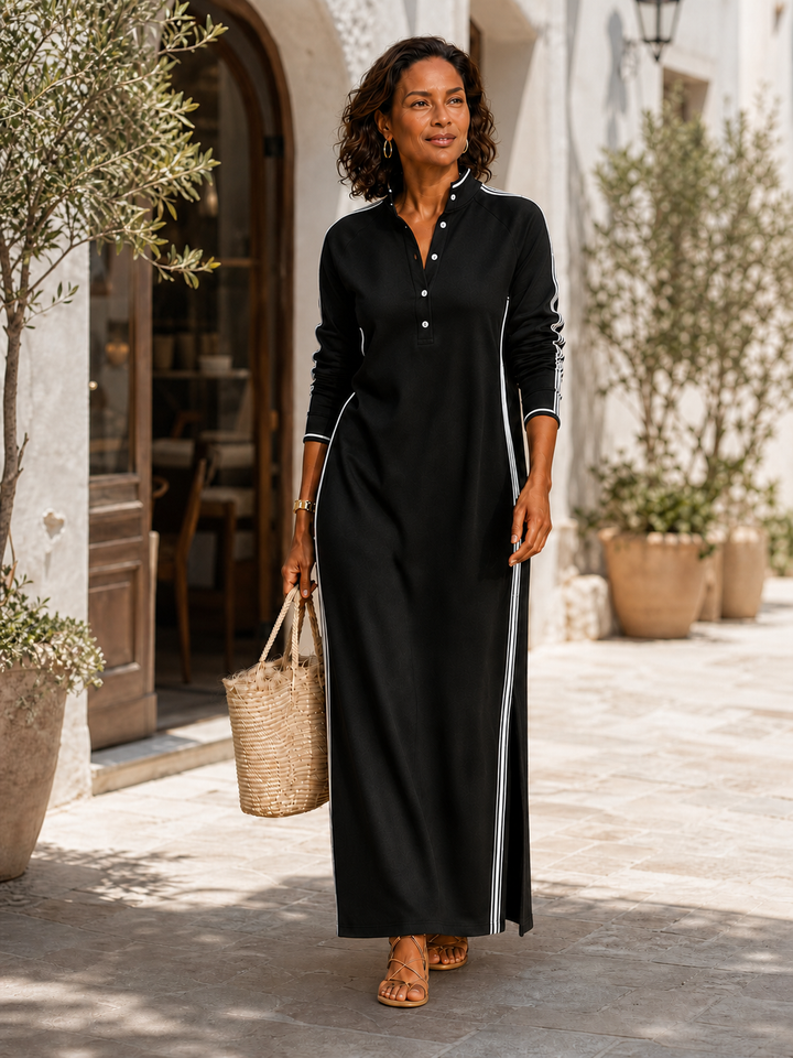 Romy™ | Contrast-Trim Sport Maxi Dress