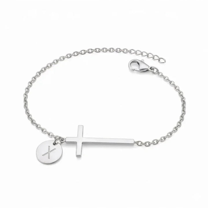 Elodryn™ Sacred Initial Bracelet – Customized Cross
