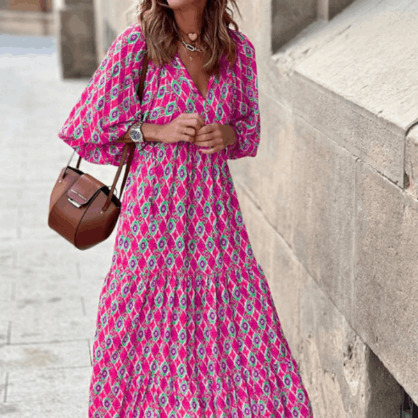 Colette - Print Boho Midi Dress