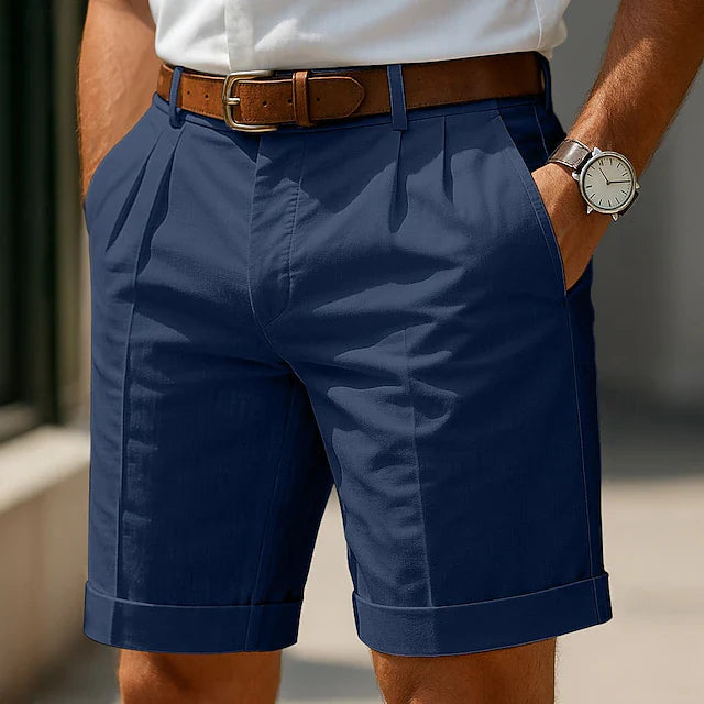 Tom | Summer Pleated Chino Shorts