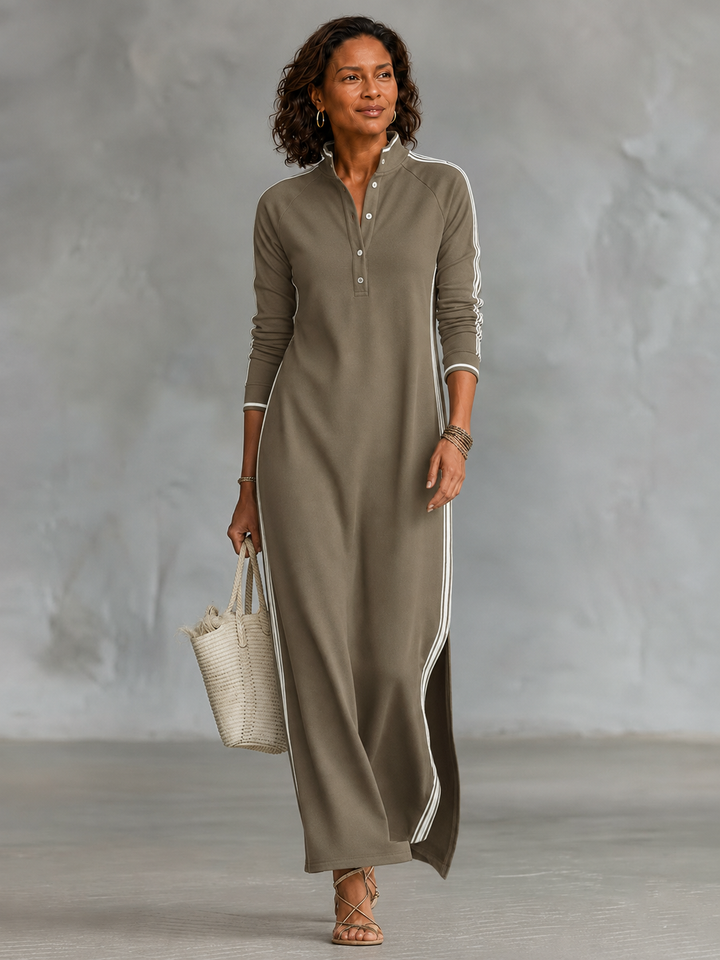 Romy™ | Contrast-Trim Sport Maxi Dress